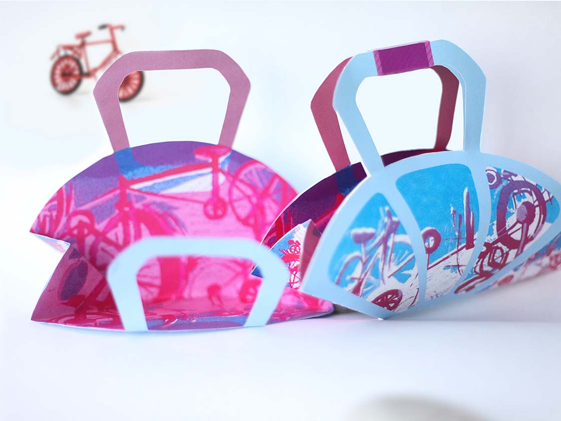 Bicycle pattern Paper bagの画像